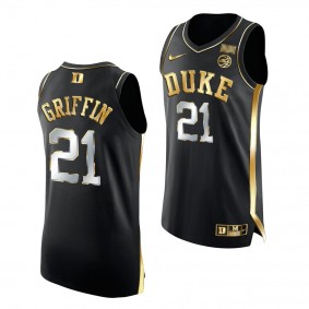 AJ Griffin #21 Duke Blue Devils 2021-22 Golden Edition Authentic Basketball Black Jersey