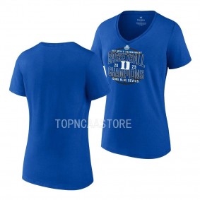 Duke Blue Devils Royal 2023 ACC Conference Tournament Champs Mens Basketball Women T-Shirt