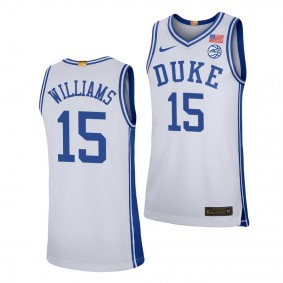 Duke Blue Devils Mark Williams #15 White Limited Jersey 2021-22 College Basketball