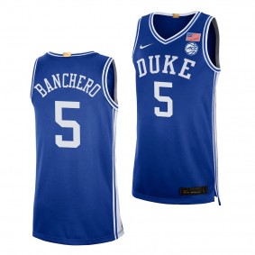 Paolo Banchero #5 Duke Blue Devils 2021-22 College Basketball Authentic Royal Jersey